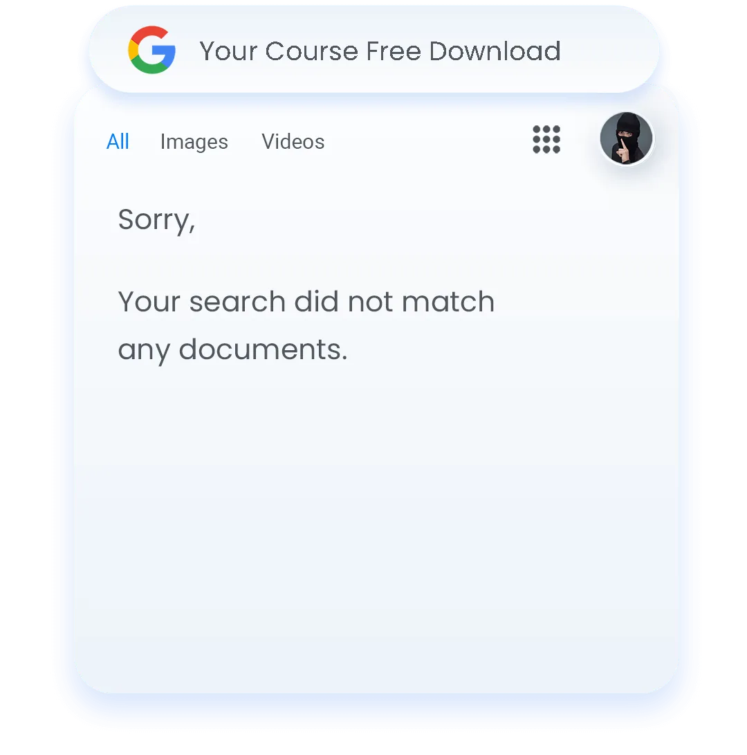 After: Google finds no pirated copies of the course